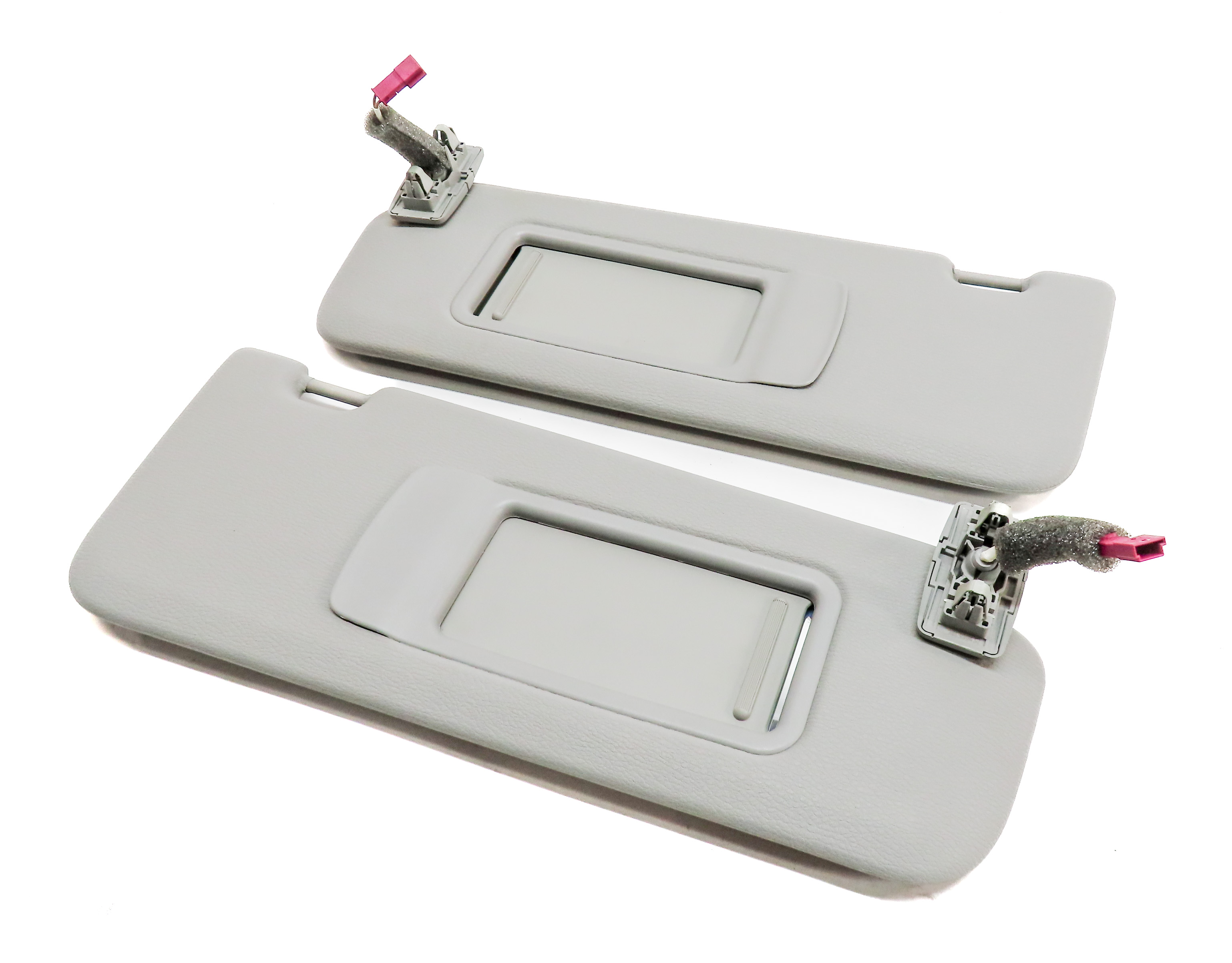 2011-2018 BMW X3 X4 (F25 F26) FRONT LEFT & RIGHT SUNVISOR SHADE SET (Gray) — exact item pictured